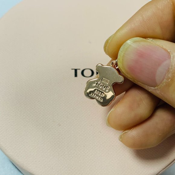 TOUS Large Rose Silver Vermeil Sweet Dolls bear Pendant the beloved bear - Picture 2 of 7